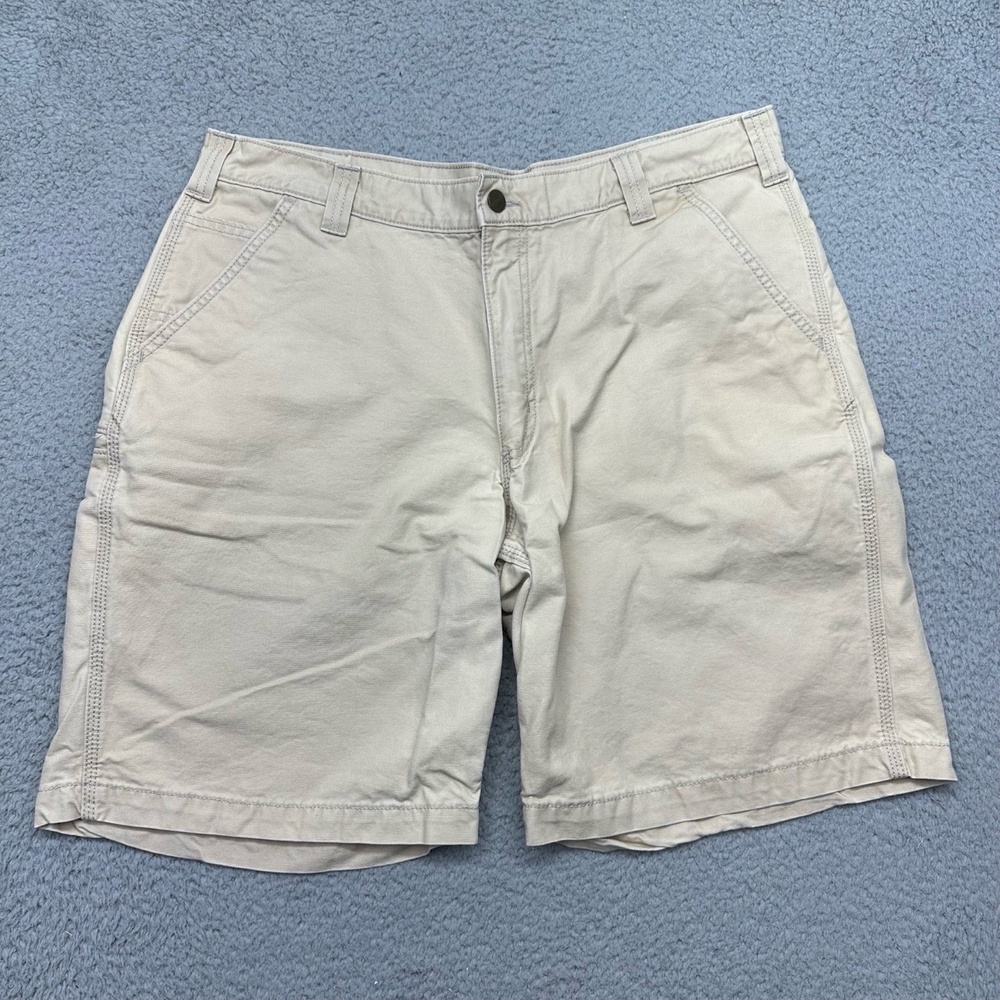 Carhartt 101167 232 Mens 38 Relaxed Fit Utility cotton canvas Khaki Shorts
